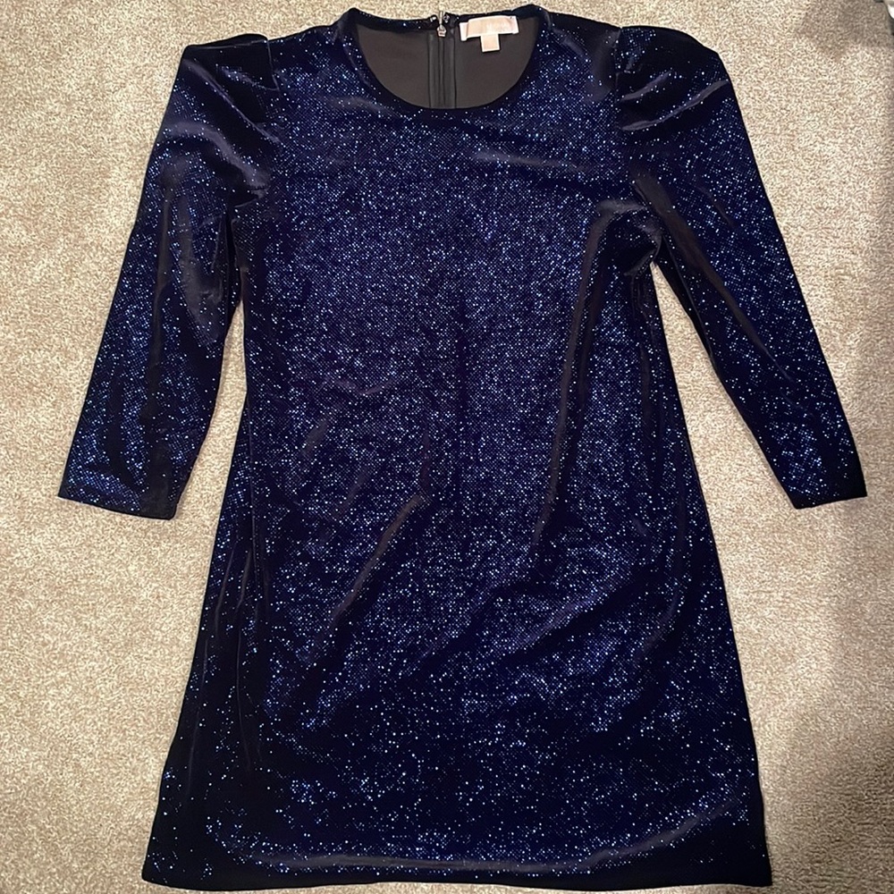 Black and Blue Sparkly Formal Dress